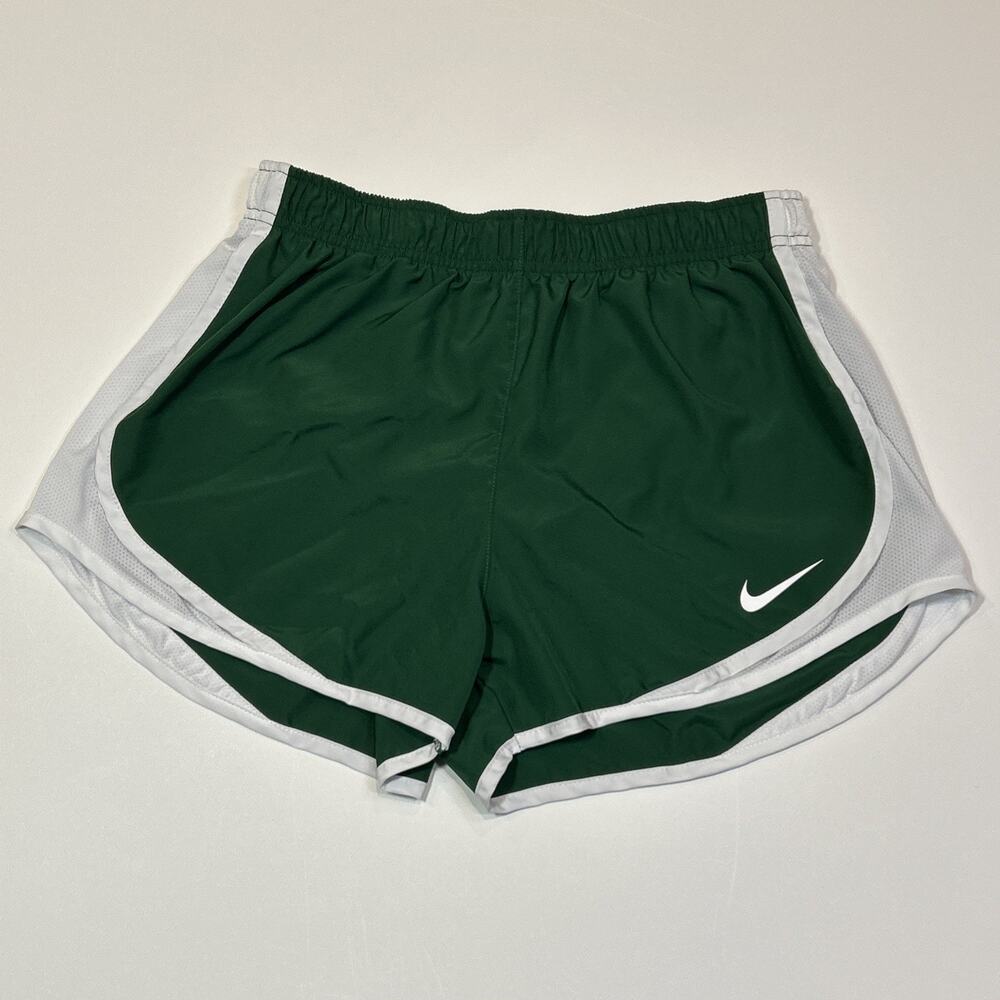 Nike Running Shorts Women’s Medium Green White Stripe 3” Inseam Dri-FIT